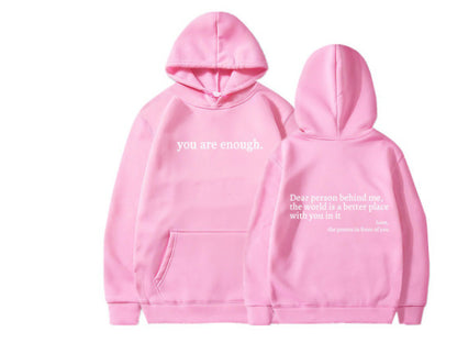 Sweat à capuche unisexe avec imprimé lettre et poche kangourou, tendance et